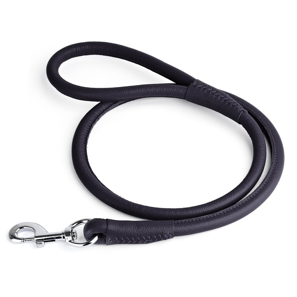 Msdfvs | Soft Leather Round Dog Lead – Urban Walks, Training & Outdoor Adventures