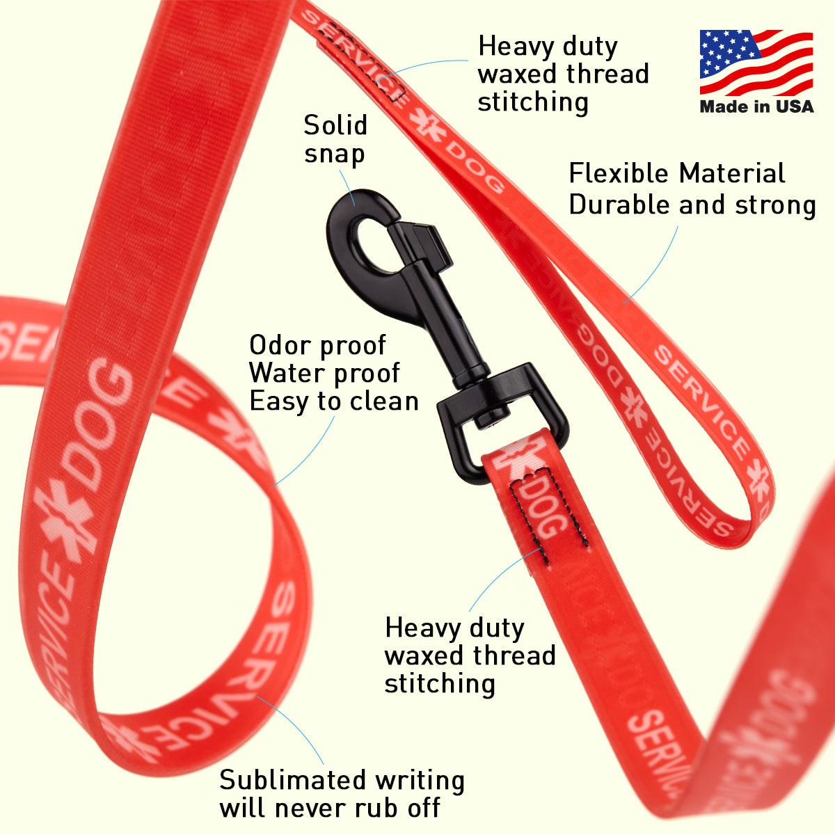 Msdfvs | Biothane Service Dog Collar or Leash – Training, Urban Control & Outdoor Adventures