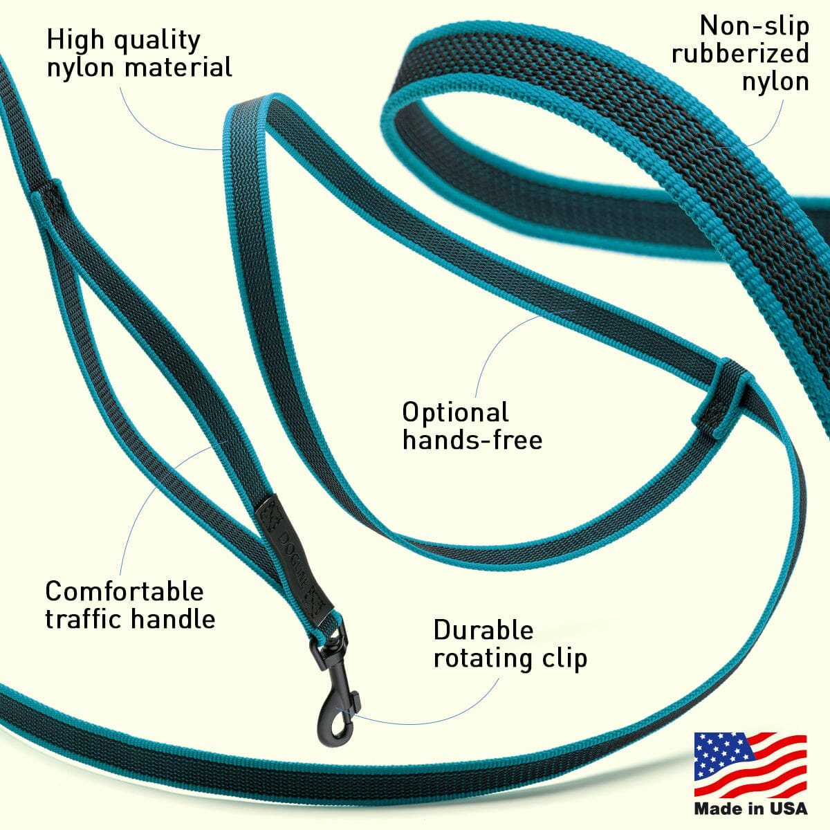 Msdfvs | Rubber-Infused Hands-Free Dog Leash – Walking, Running, Hiking & Outdoor Adventures