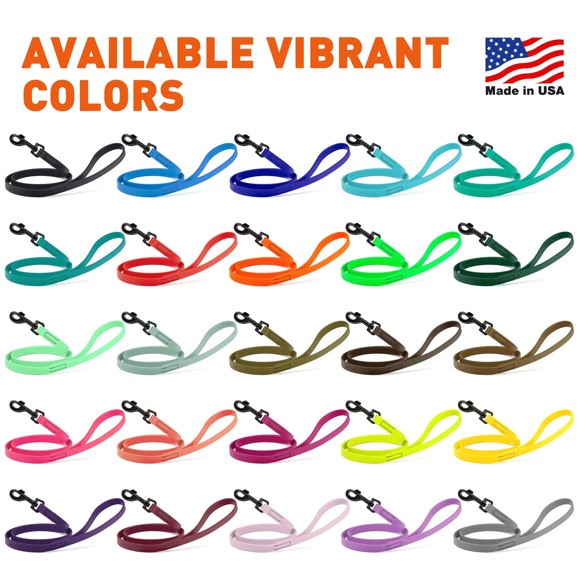 Msdfvs | 6ft Biothane Waterproof Dog Leash – Urban Walks, Outdoor Adventures & Travel Ready