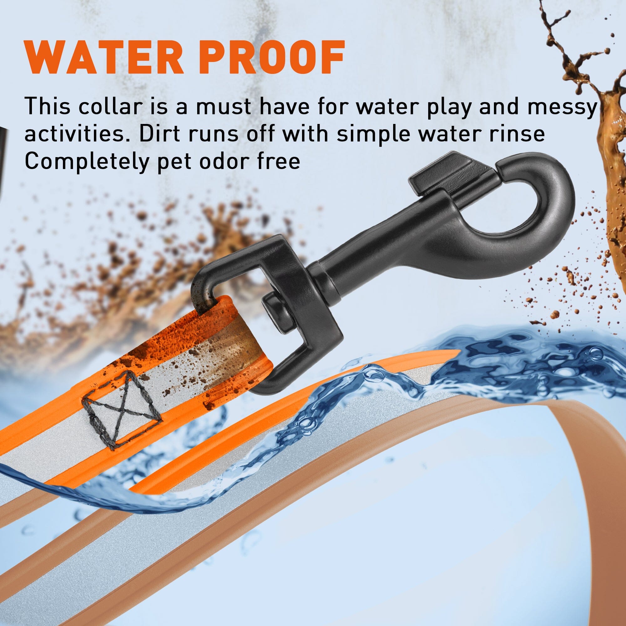 Msdfvs | Reflective Biothane Dog Leash with Black Hardware – Evening Walks, Training & Outdoor Adventures