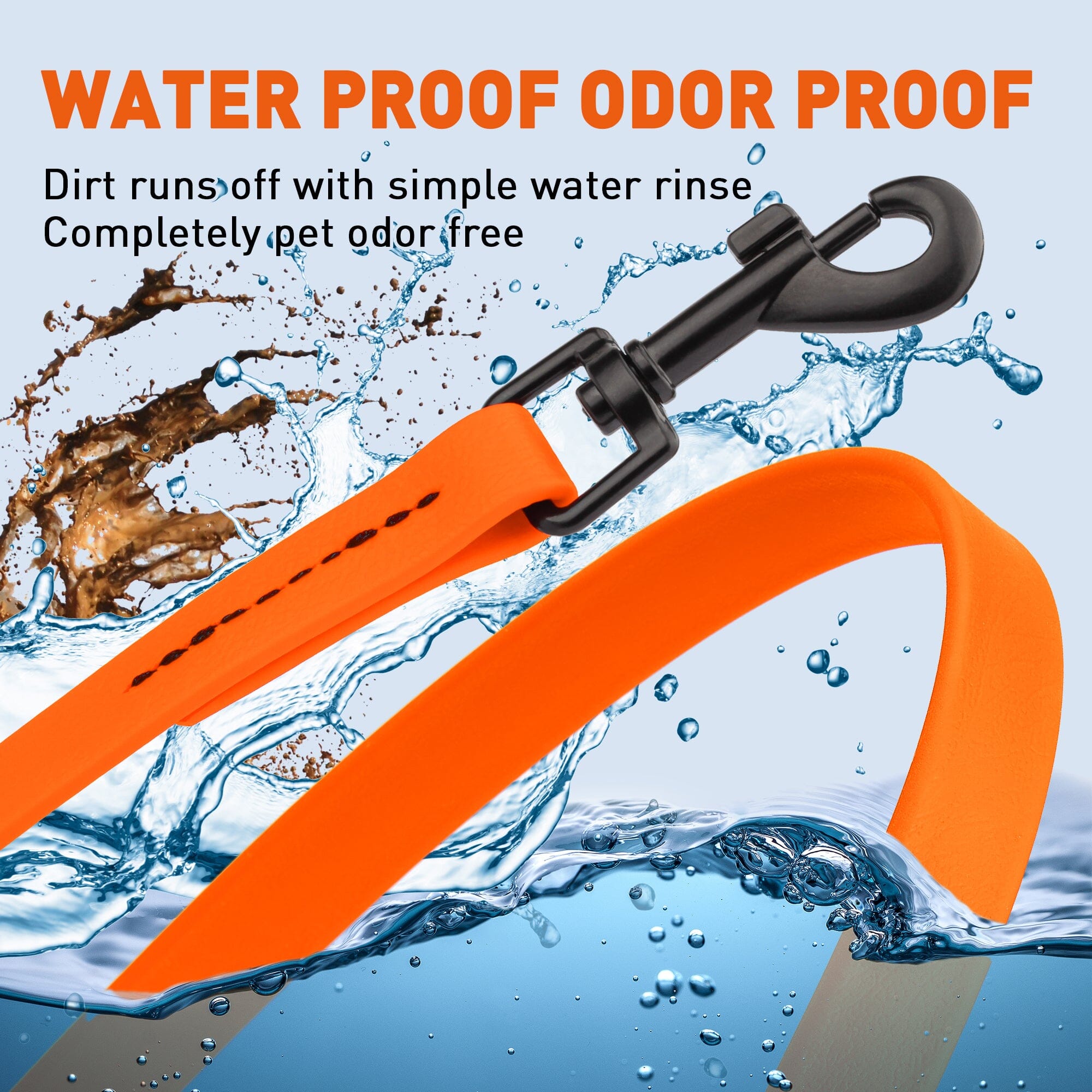 Msdfvs | 6ft Biothane Waterproof Dog Leash – Urban Walks, Outdoor Adventures & Travel Ready