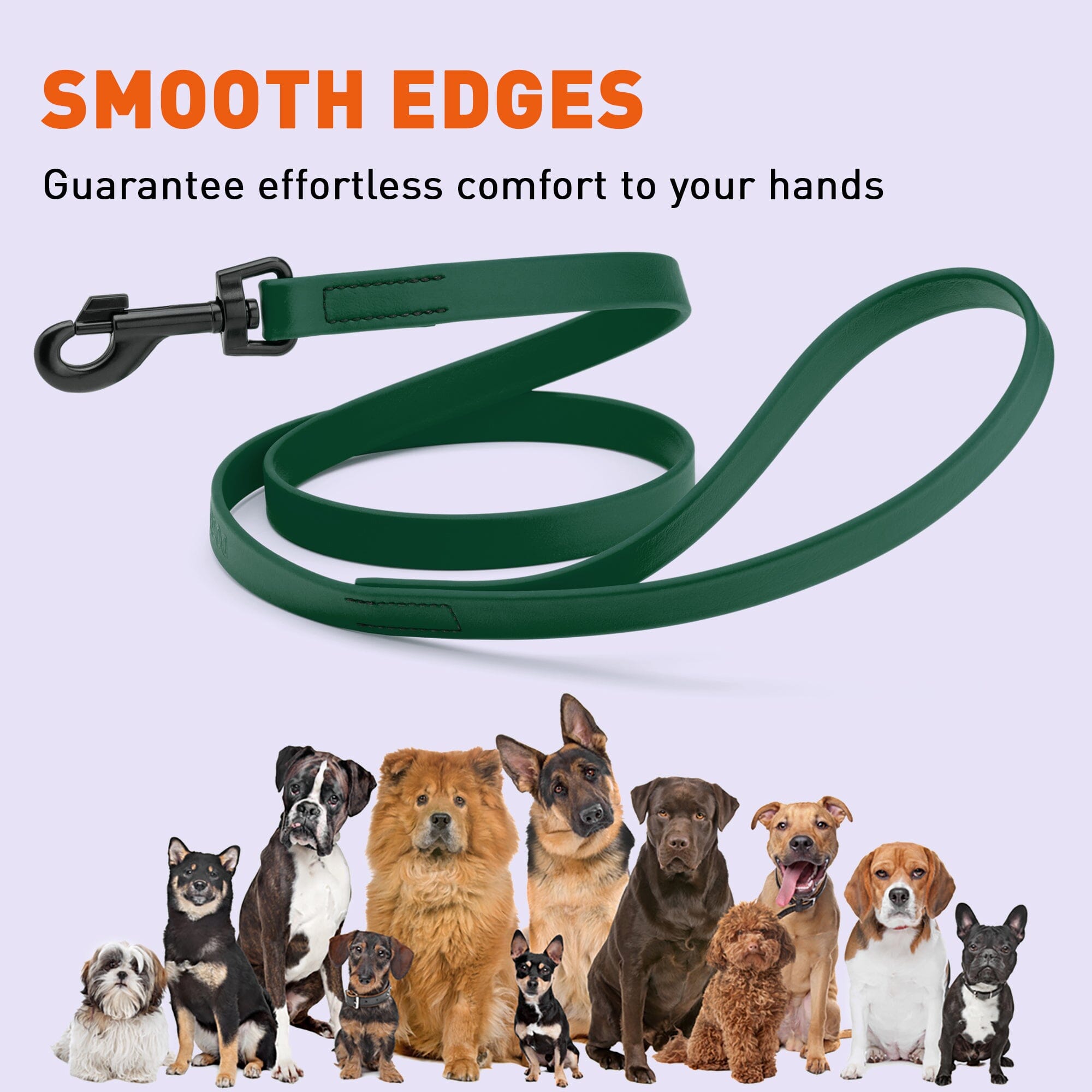 Msdfvs | 6ft Biothane Waterproof Dog Leash – Urban Walks, Outdoor Adventures & Travel Ready