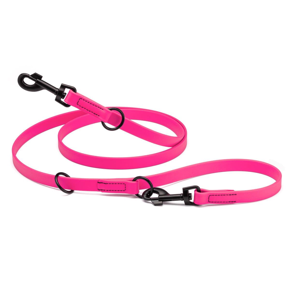 Msdfvs | 7FT Biothane Adjustable Dog Leash with Black Hardware – Urban Walks, Training & Outdoor Adventures