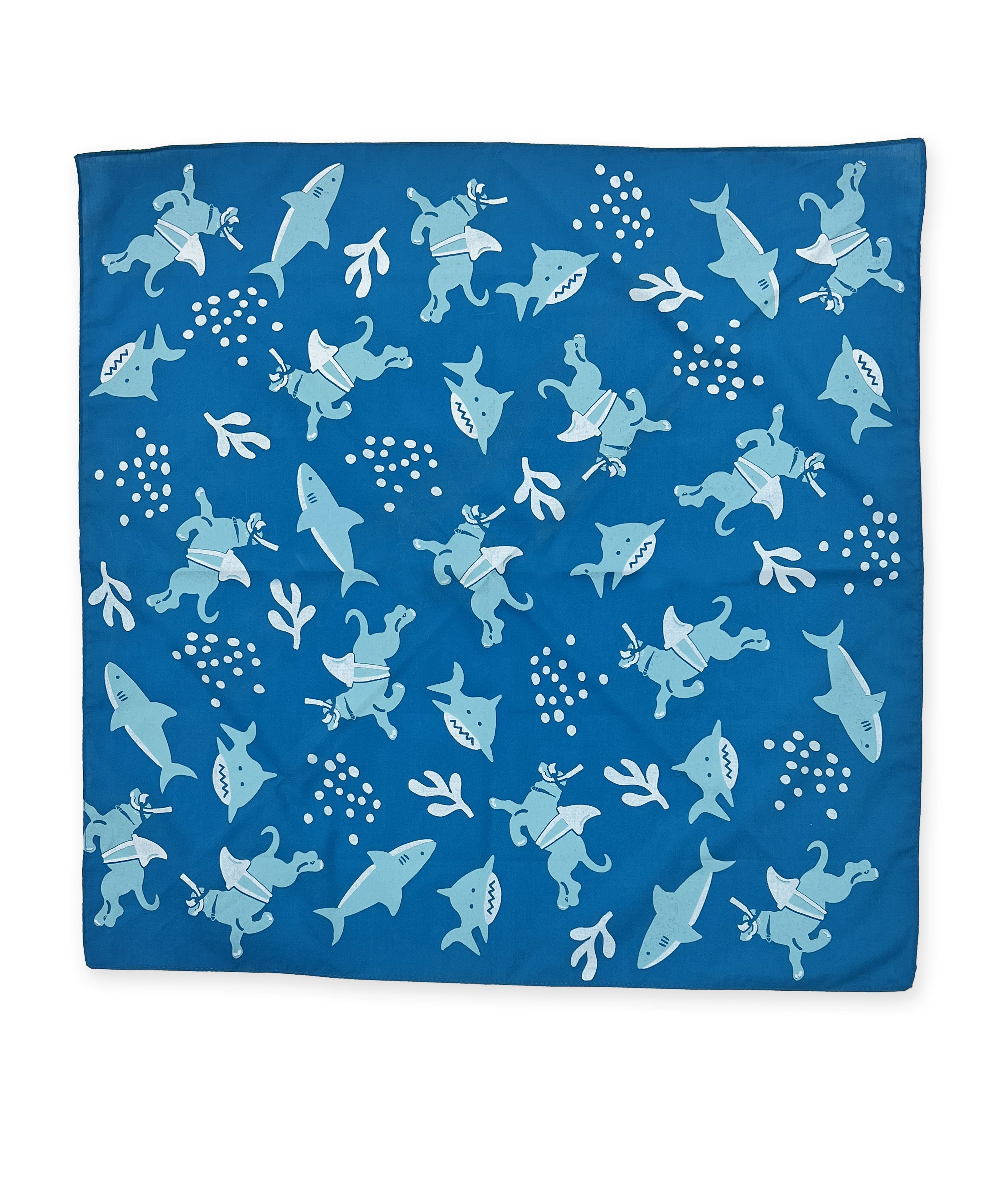 Msdfvs | Shark-Pattern Dog Bandana for Small & Medium Dogs – Stylish Pet Accessory, Comfortable Fit