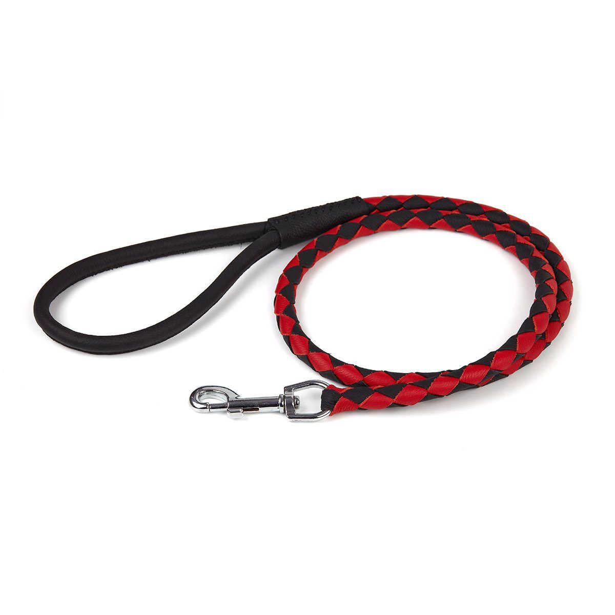 Msdfvs | Dual-Color Braided Leather Round Lead – Training, Urban Walks & Outdoor Adventures