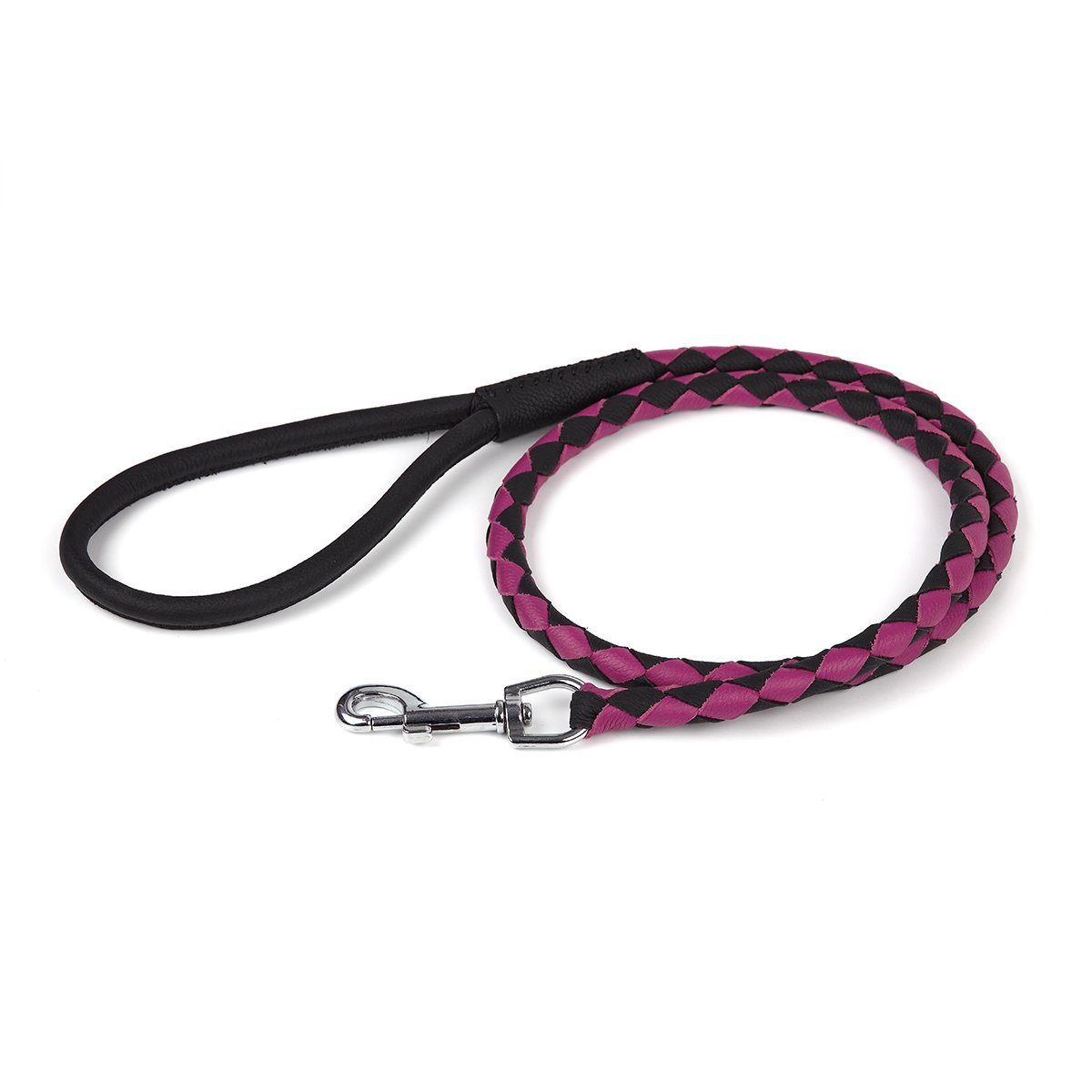 Msdfvs | Dual-Color Braided Leather Round Lead – Training, Urban Walks & Outdoor Adventures