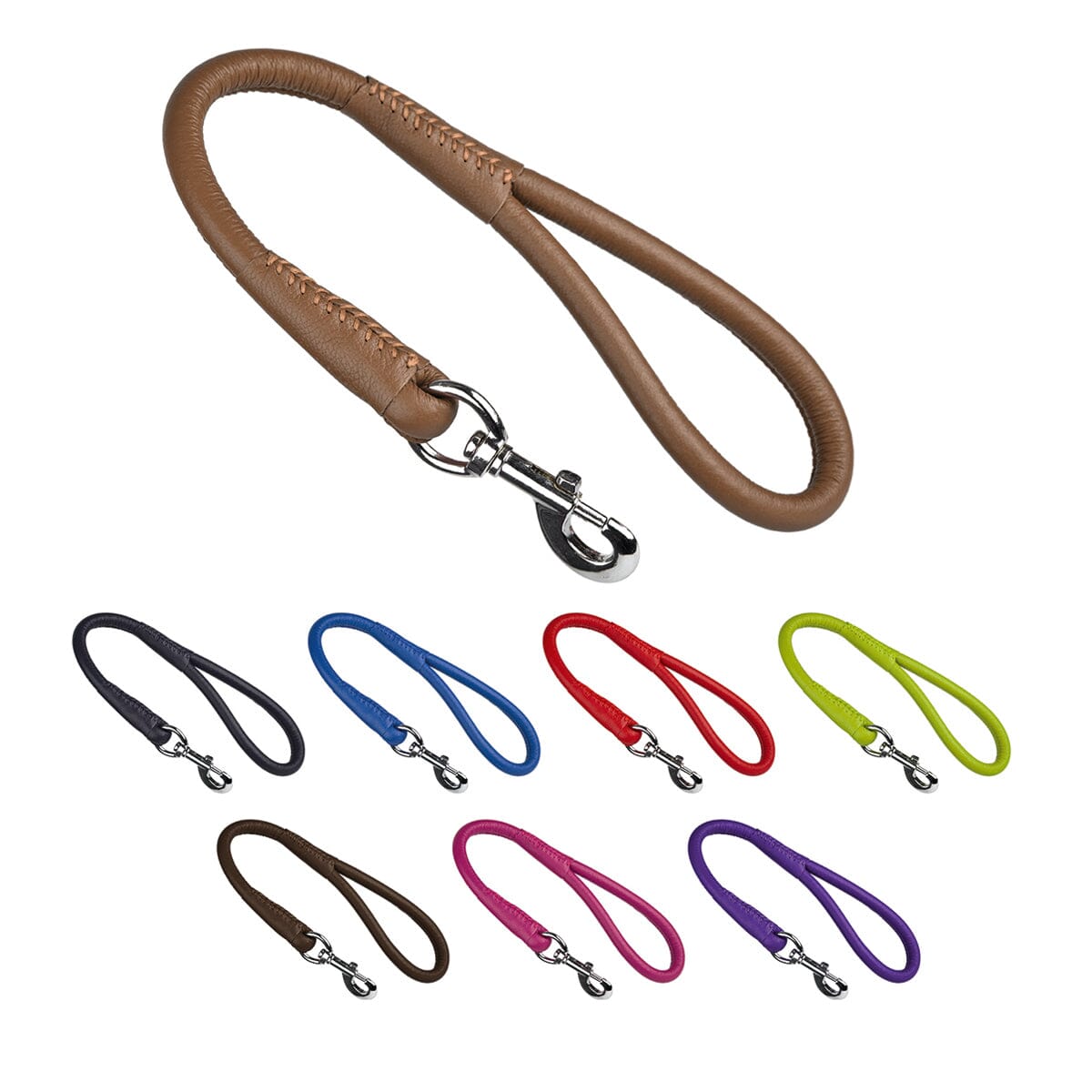 Msdfvs | Soft Leather Round Traffic Lead – Urban Control, Training & Outdoor Adventures