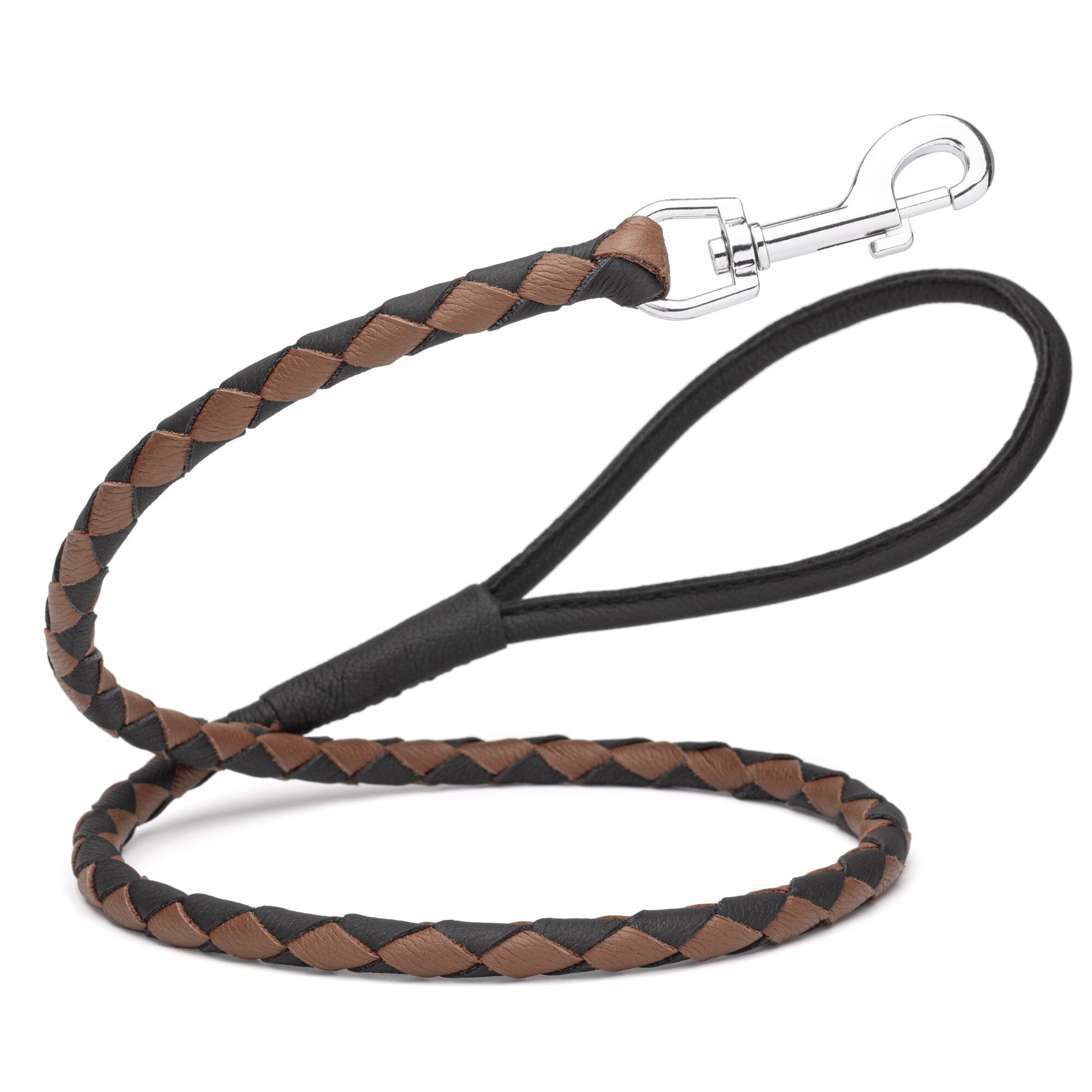 Msdfvs | Dual-Color Braided Leather Round Lead – Training, Urban Walks & Outdoor Adventures
