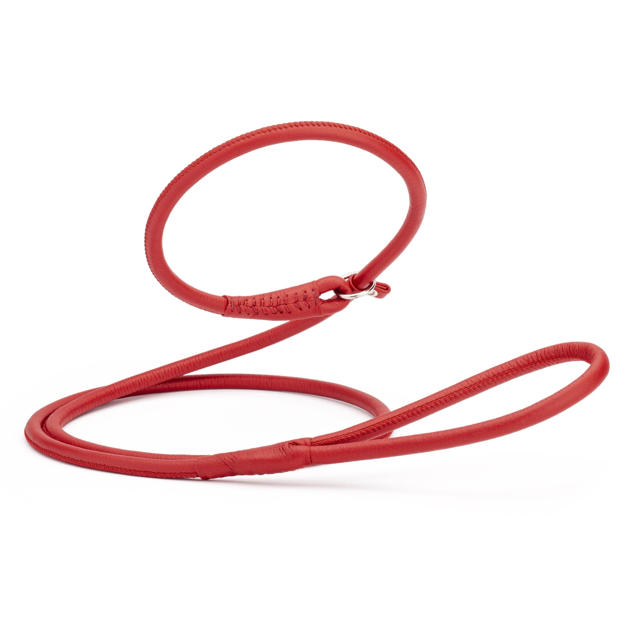 Msdfvs | Soft Leather Round Slip Lead for Dogs – Training, Urban Walks & Outdoor Adventures