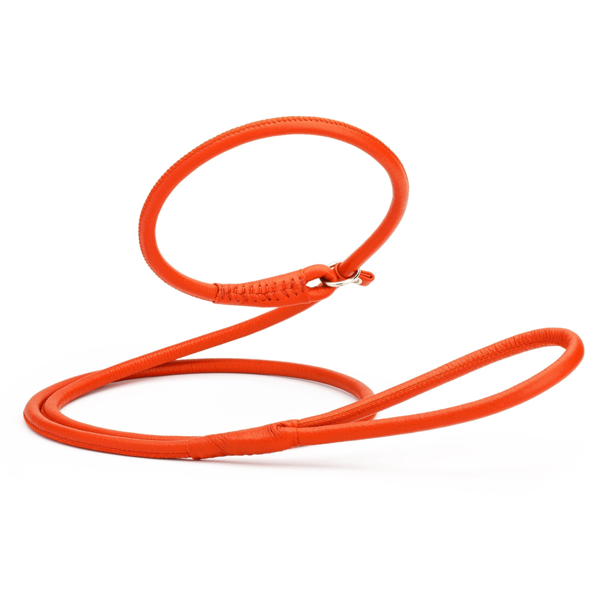 Msdfvs | Soft Leather Round Slip Lead for Dogs – Training, Urban Walks & Outdoor Adventures