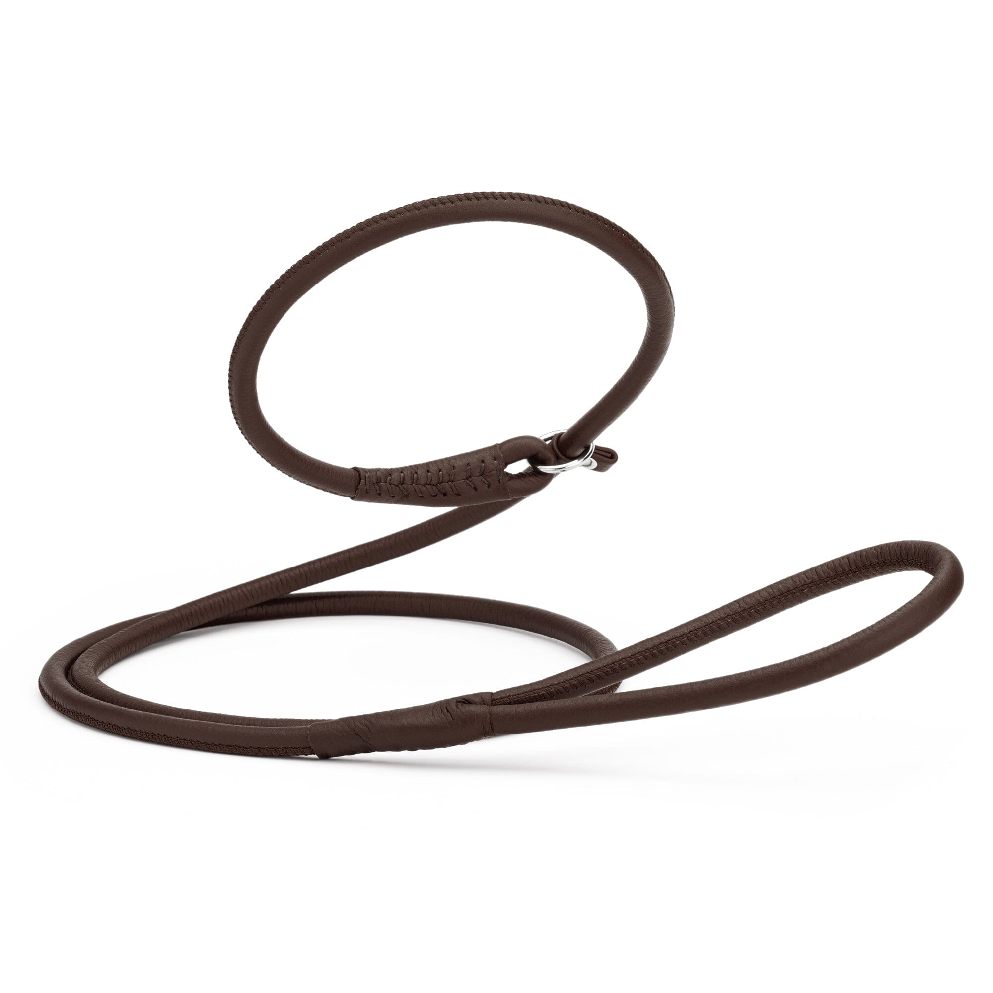 Msdfvs | Soft Leather Round Slip Lead for Dogs – Training, Urban Walks & Outdoor Adventures