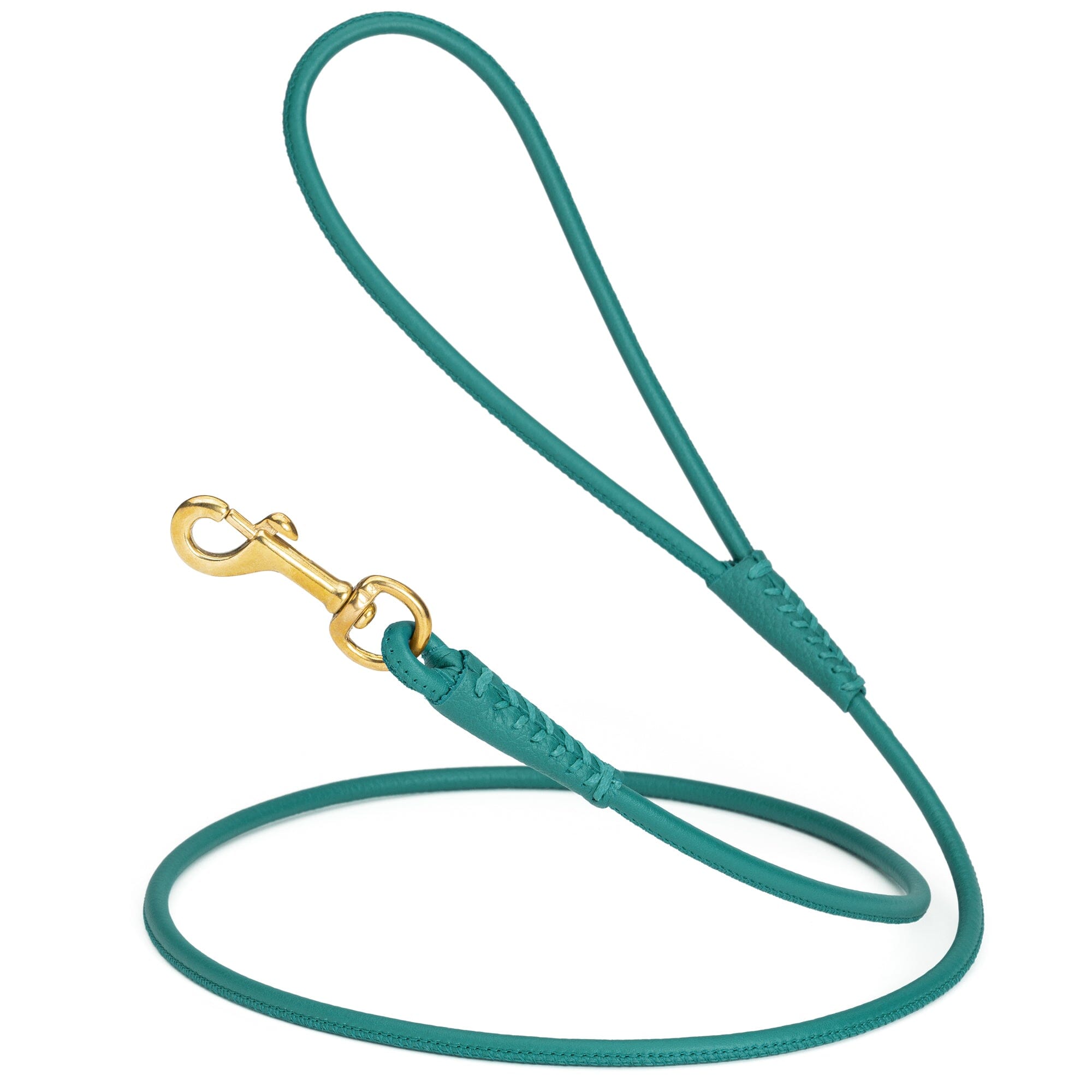 Msdfvs | Rolled Leather Dog Leash with Brass Snap Hook – Urban Strolls, Travel, & Elegant Control