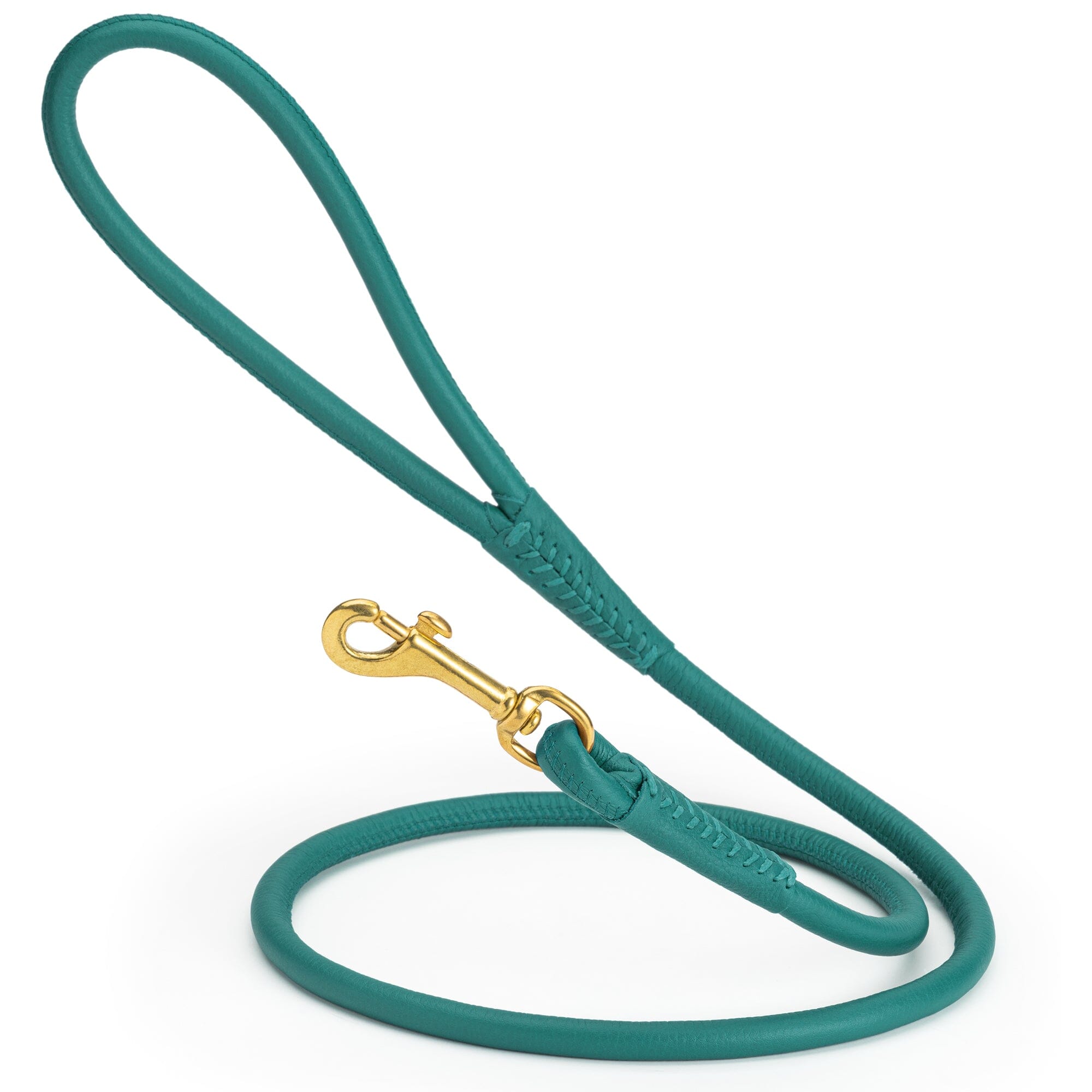 Msdfvs | Rolled Leather Dog Leash with Brass Snap Hook – Urban Strolls, Travel, & Elegant Control