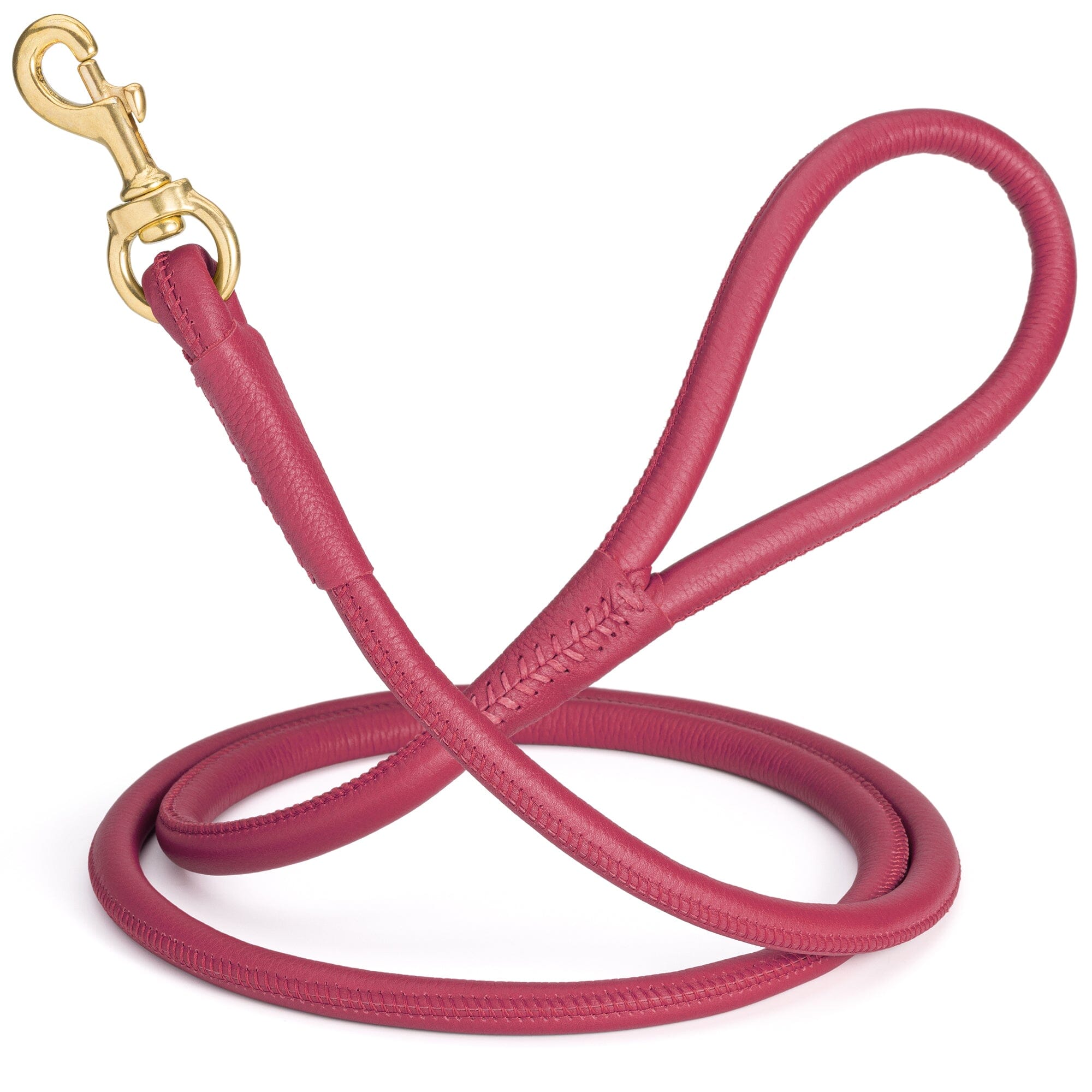 Msdfvs | Rolled Leather Dog Leash with Brass Snap Hook – Urban Strolls, Travel, & Elegant Control