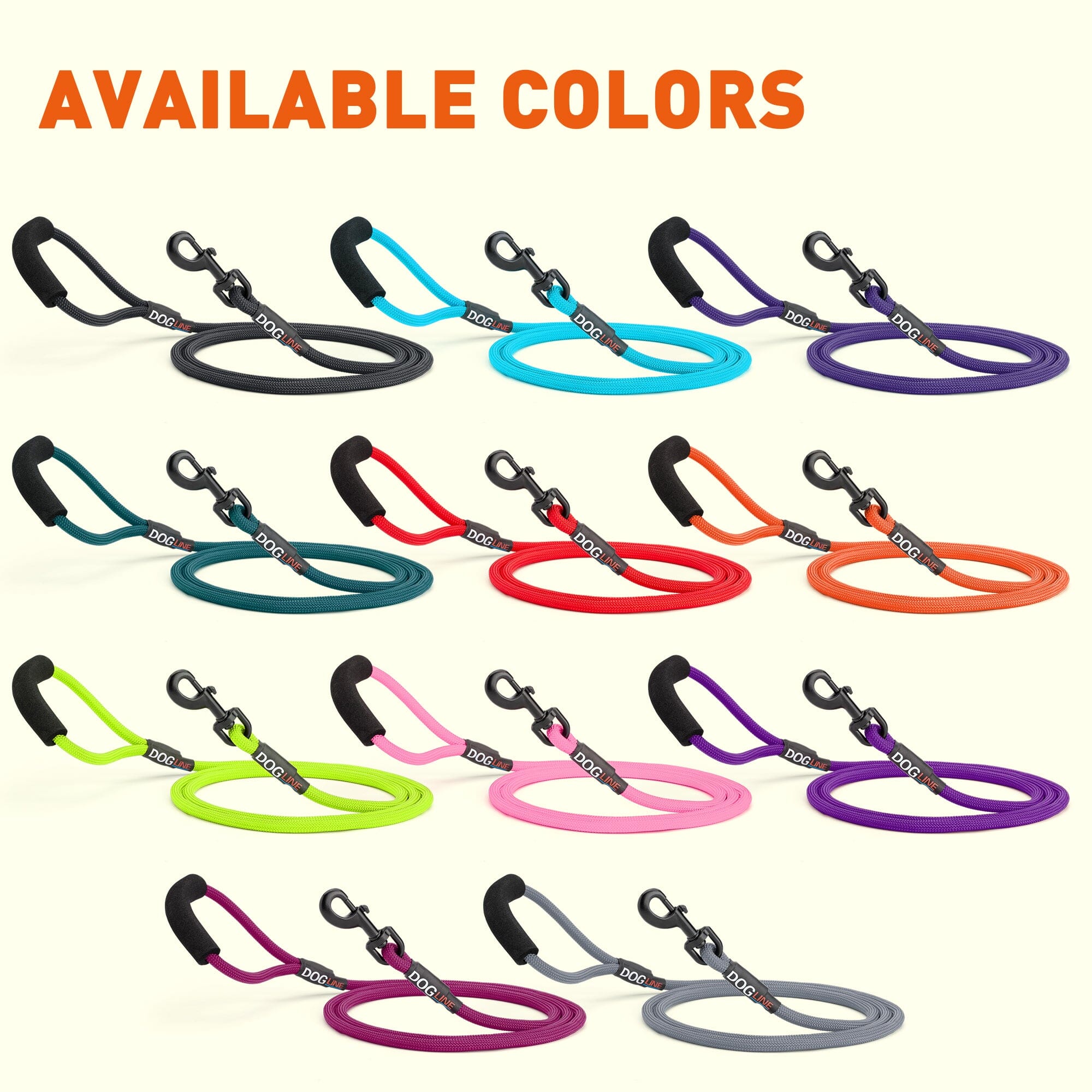 Msdfvs | Round Nylon Dog Lead for Small & Medium Dogs – Durable Everyday Pet Leash, Comfortable Grip