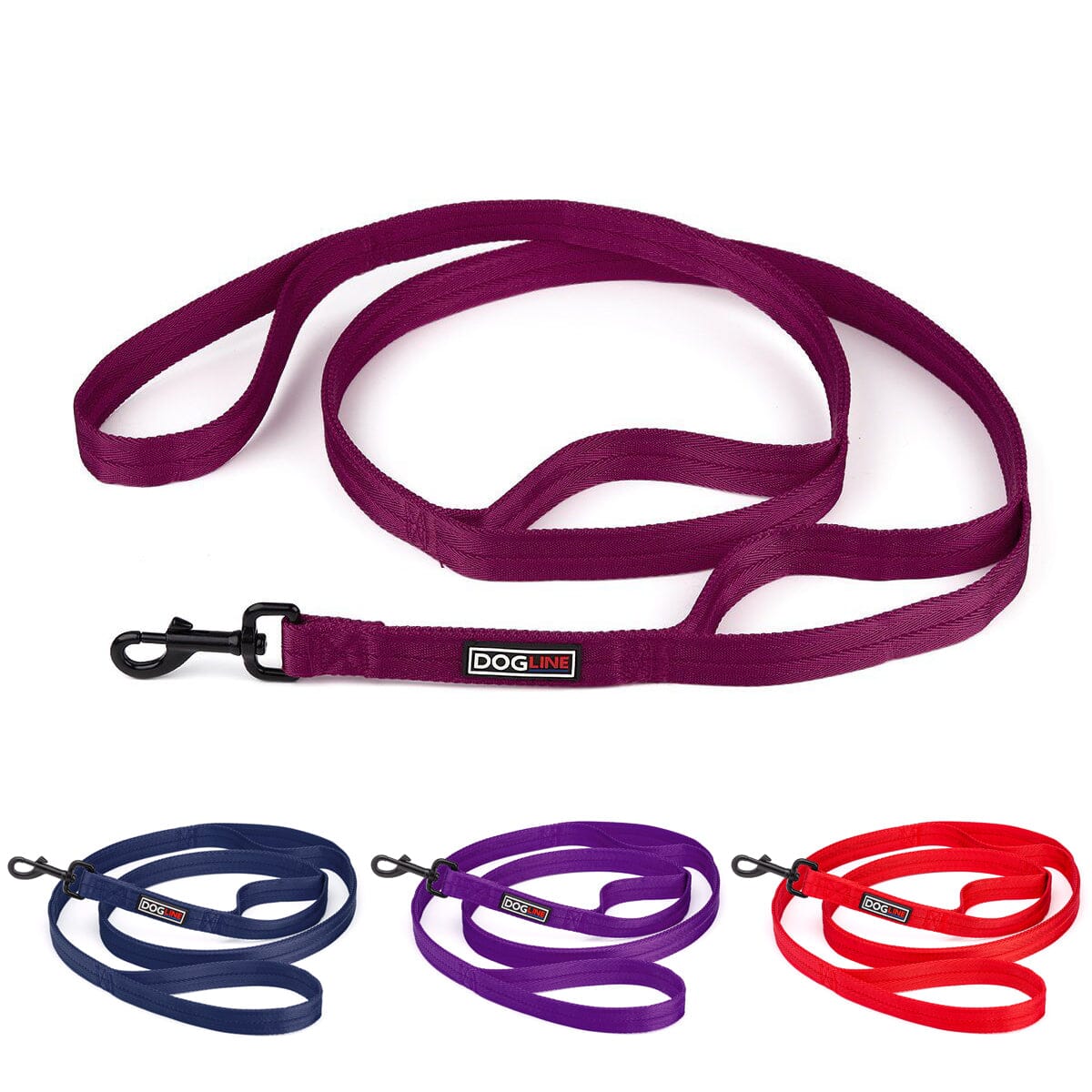 Msdfvs | Nylon Multi-Handle Flat Dog Leash – Urban Walks, Training & Outdoor Adventures