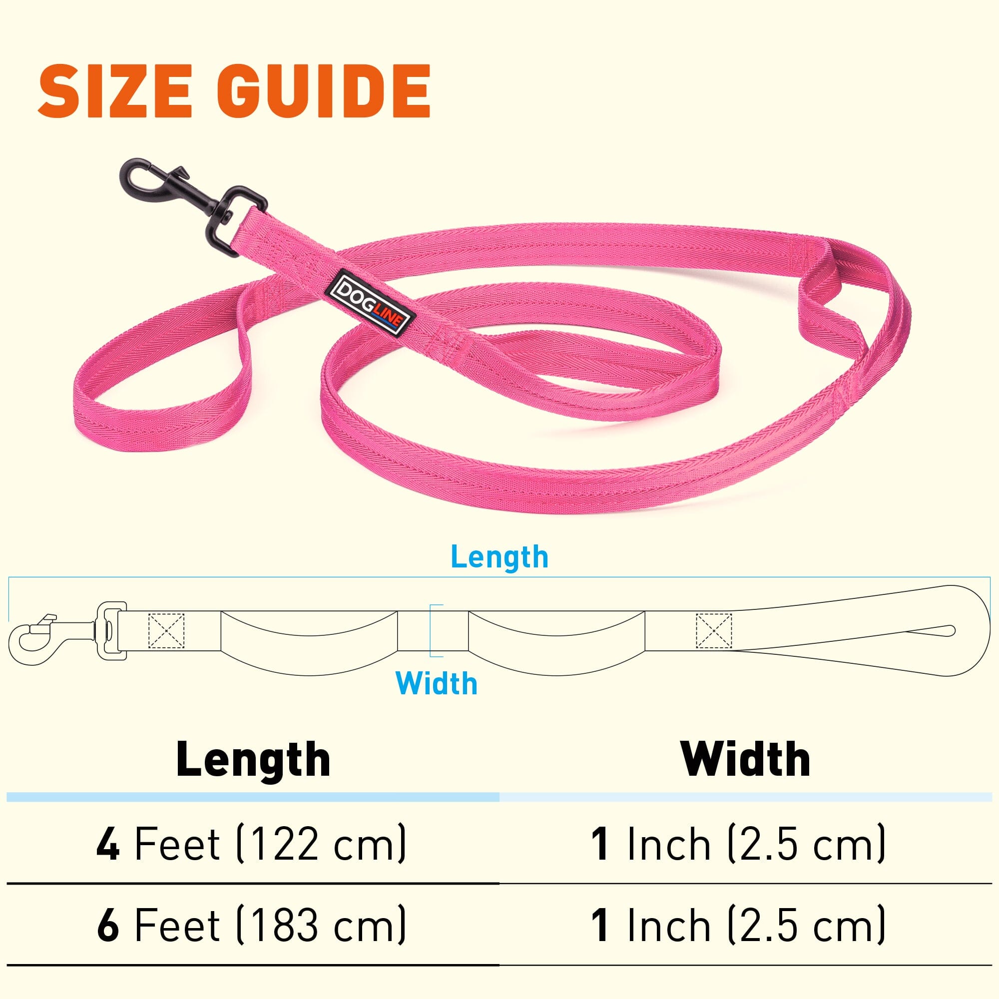 Msdfvs | Nylon Multi-Handle Flat Dog Leash – Urban Walks, Training & Outdoor Adventures