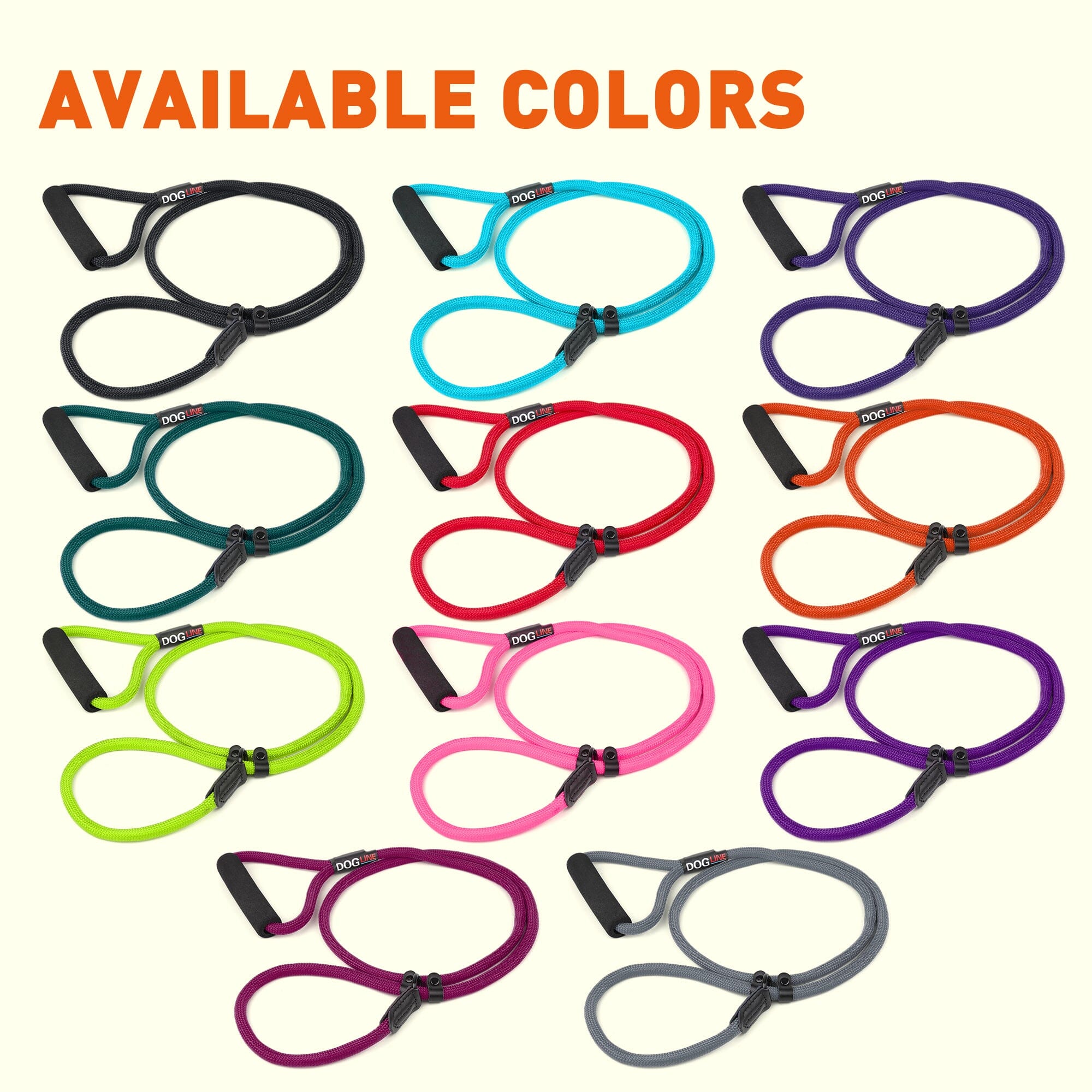 Msdfvs | Round Nylon Slip Lead for Small & Medium Dogs – Quick-Adjust Training & Outdoor Adventure Leash