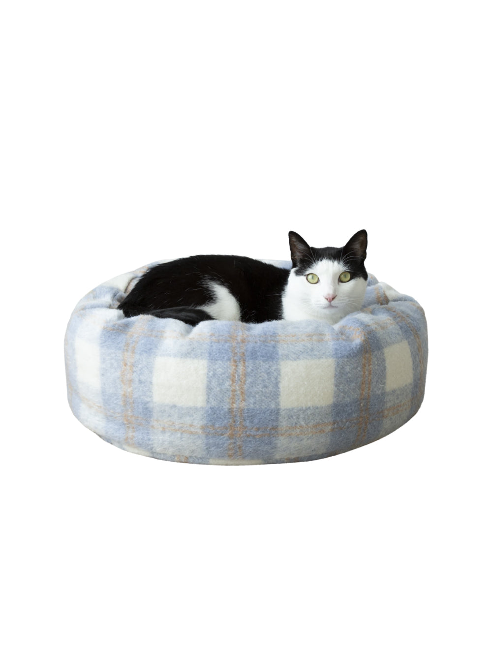 Msdfvs | Plaid Pattern Pet Pouf Cushion for Defined Indoor Pet Zones