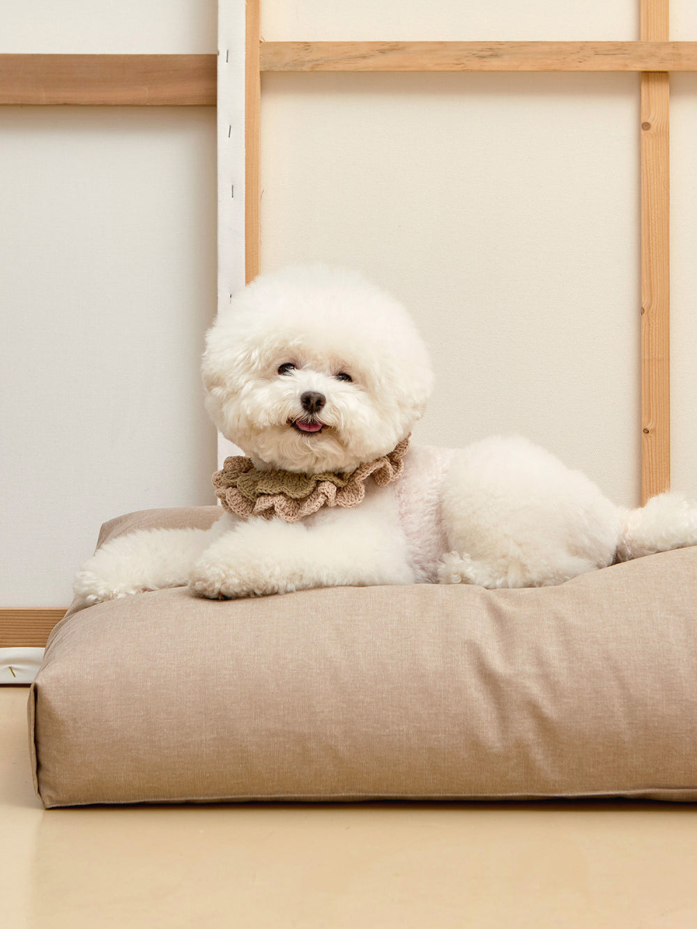 Msdfvs | Oatmeal Tone Pet Bed for Calm and Neutral Indoor Zones