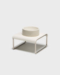 Msdfvs | White Square Pet Dining Set for Organized Indoor Feeding Areas