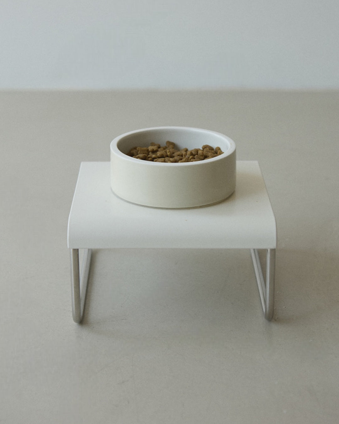 Msdfvs | White Square Pet Dining Set for Organized Indoor Feeding Areas