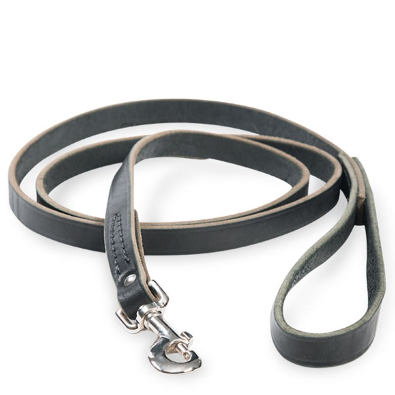 Msdfvs | Black Leather Dog Lead – Latigo Style Leash for Routine Use