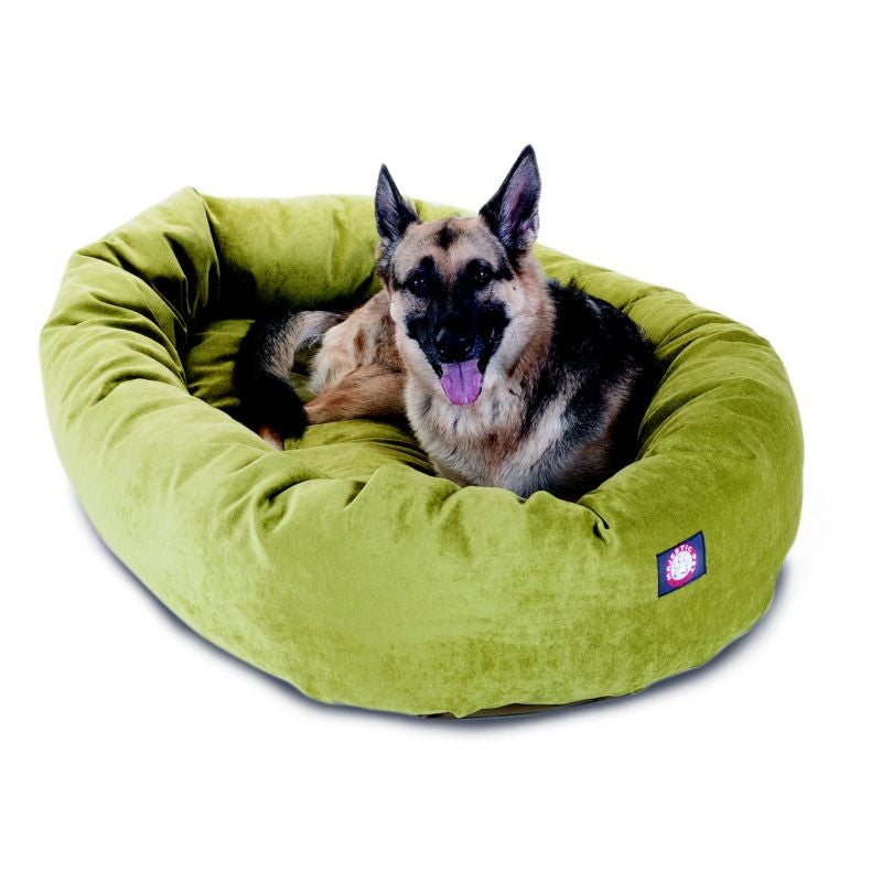 Msdfvs | Bagel-Style Pet Bed for Small & Medium Dogs – Indoor Cozy Round Lounge, Washable Dog Cushion