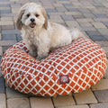 Msdfvs | Outdoor Round Dog Bed with Bamboo Pattern, Pet Bed for Patio and Daily Rest