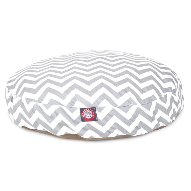 Msdfvs | Outdoor Round Pet Bed with Chevron Pattern, Durable Dog Bed for Daily Rest