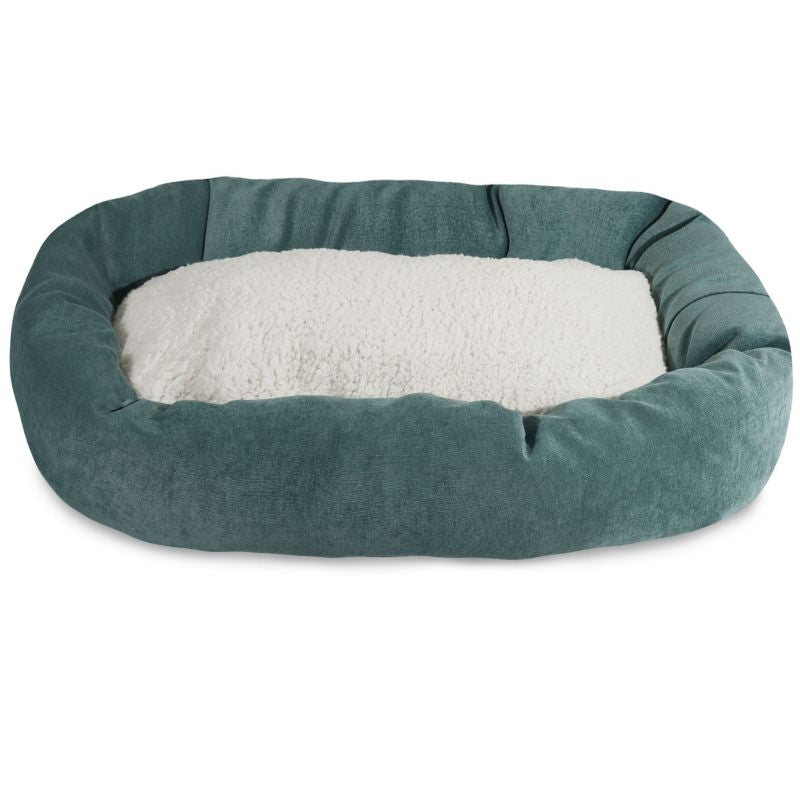 Msdfvs | Round Sherpa Pet Bed with Enclosed Design, Soft Bagel Bed for Indoor Spaces