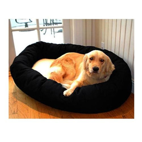 Msdfvs | Sherpa Bagel Pet Bed for Small & Medium Dogs – Indoor Cozy Round Lounger, Washable Dog Cushion