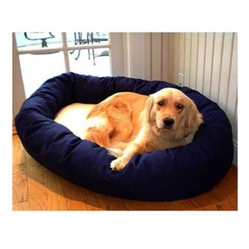 Msdfvs | Sherpa Bagel Pet Bed for Small & Medium Dogs – Indoor Cozy Round Lounger, Washable Dog Cushion