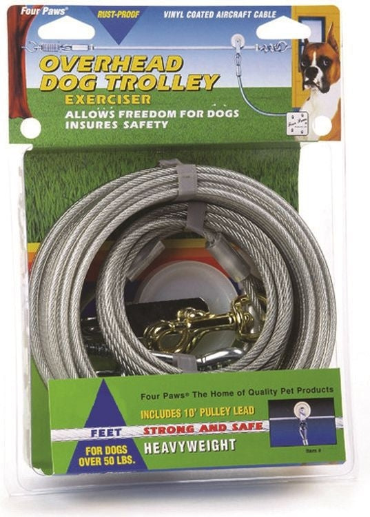 Msdfvs | Reinforced Dog Trolley Exerciser – Heavyweight 100 Ft Outdoor Run System