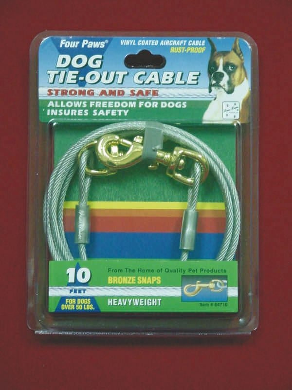 Msdfvs | Tie Out Cable for Dogs 10 Ft Silver – Durable Outdoor Dog Cable for Home & Yard