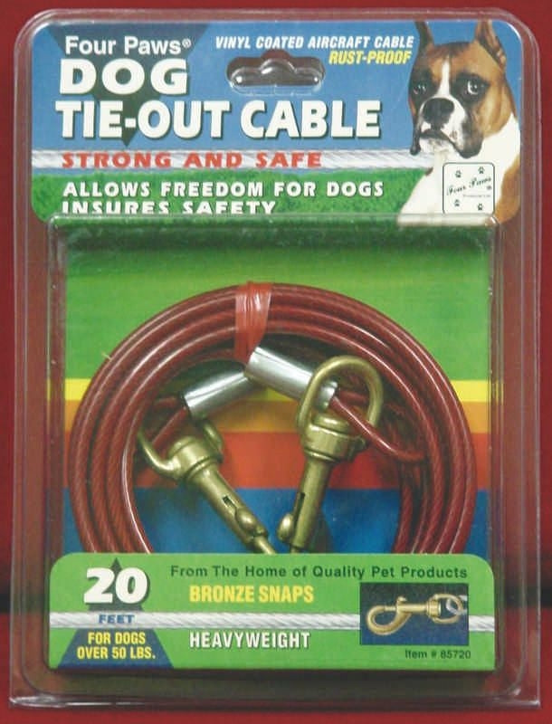 Msdfvs | Tie Out Cable for Dogs 10 Ft Silver – Durable Outdoor Dog Cable for Home & Yard