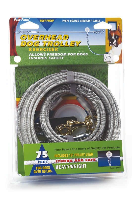 Msdfvs | Reinforced Dog Trolley Exerciser – Heavyweight 100 Ft Outdoor Run System