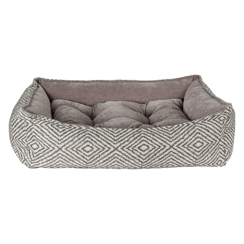 Msdfvs | Diamond-Pattern Woven Scoop Pet Bed for Small & Medium Dogs – Indoor Cozy Lounge Mat, Washable Dog Cushion