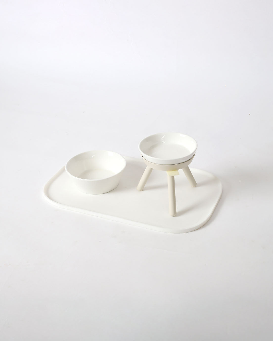 Msdfvs | White Tall Pet Table for Visually Elevated Indoor Feeding Areas