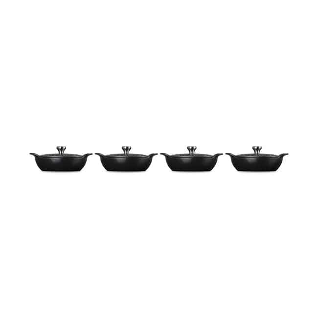 Classic Gourmand Collection Braiser with Lid - Licorice - Set of Four