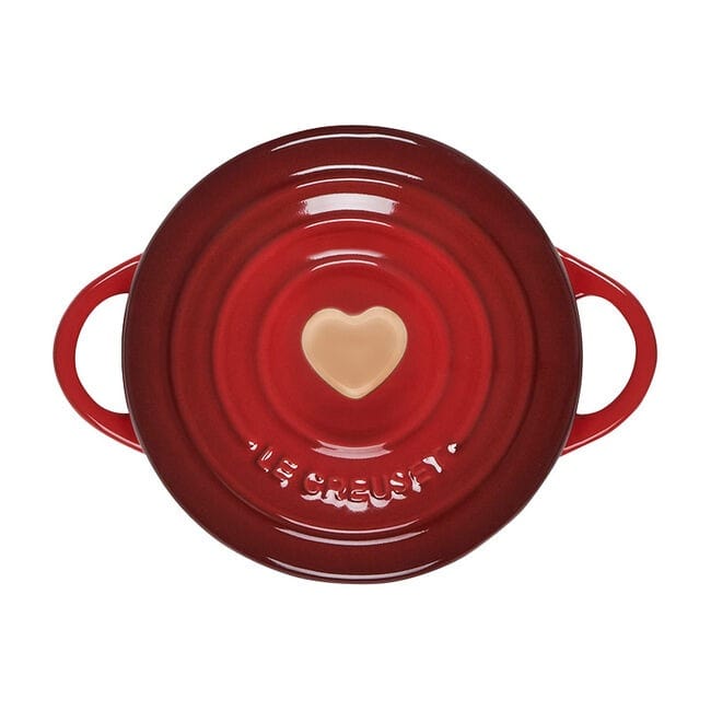 Classic Mini Cocotte, Cerise with Rose Gold Heart Knob