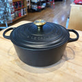 Classic Round Dutch Oven, 5.5 Quart - Licorice with Gold Knob