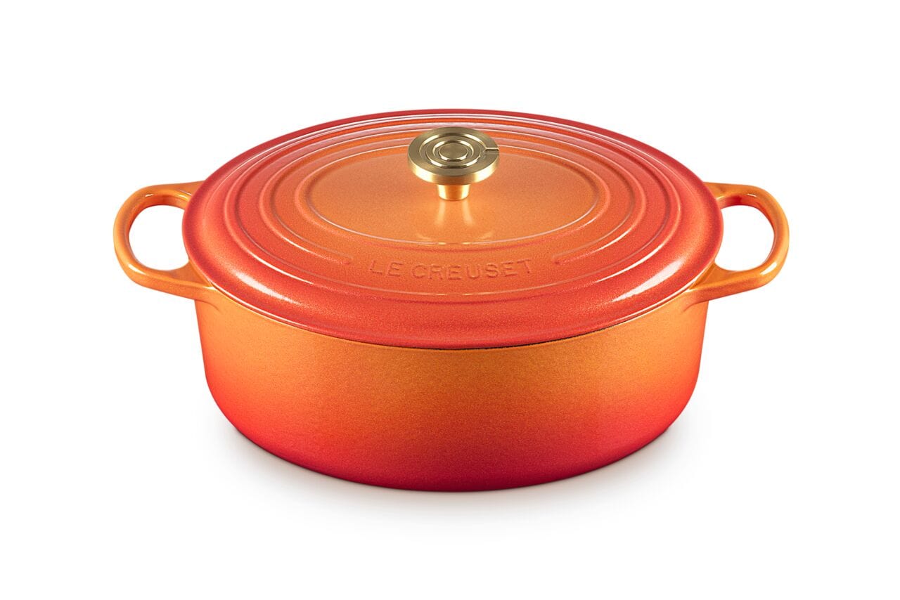 Classic Signature Oval Oven with Crucible Knob - 6.75 Quart - Flamme Dorée - Limited Edition