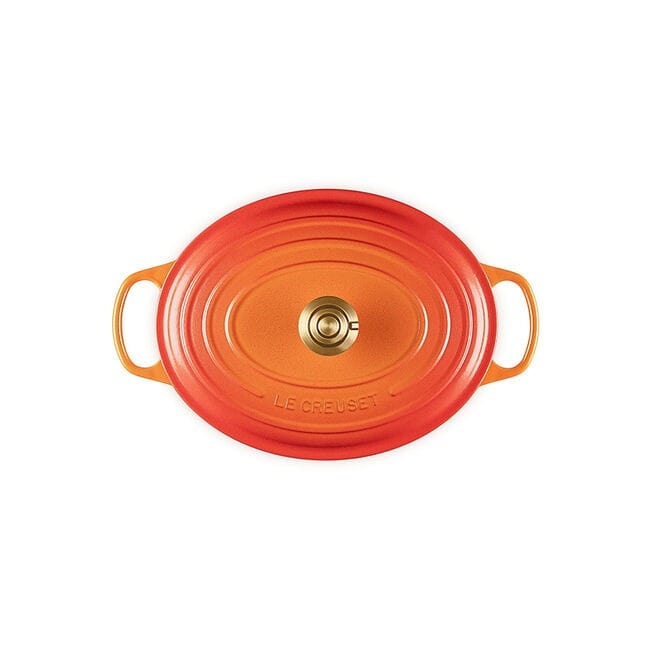Classic Signature Oval Oven with Crucible Knob - 6.75 Quart - Flamme Dorée - Limited Edition