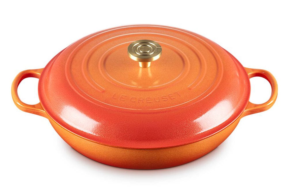 Classic Signature Round Braiser with Crucible Knob - 5 Quart - Flamme Dorée - Limited Edition