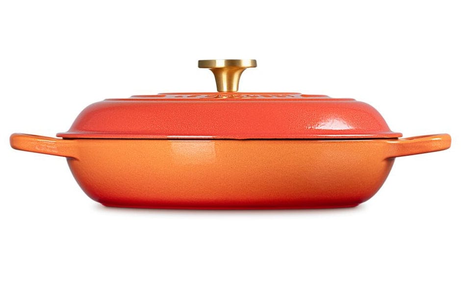 Classic Signature Round Braiser with Crucible Knob - 5 Quart - Flamme Dorée - Limited Edition