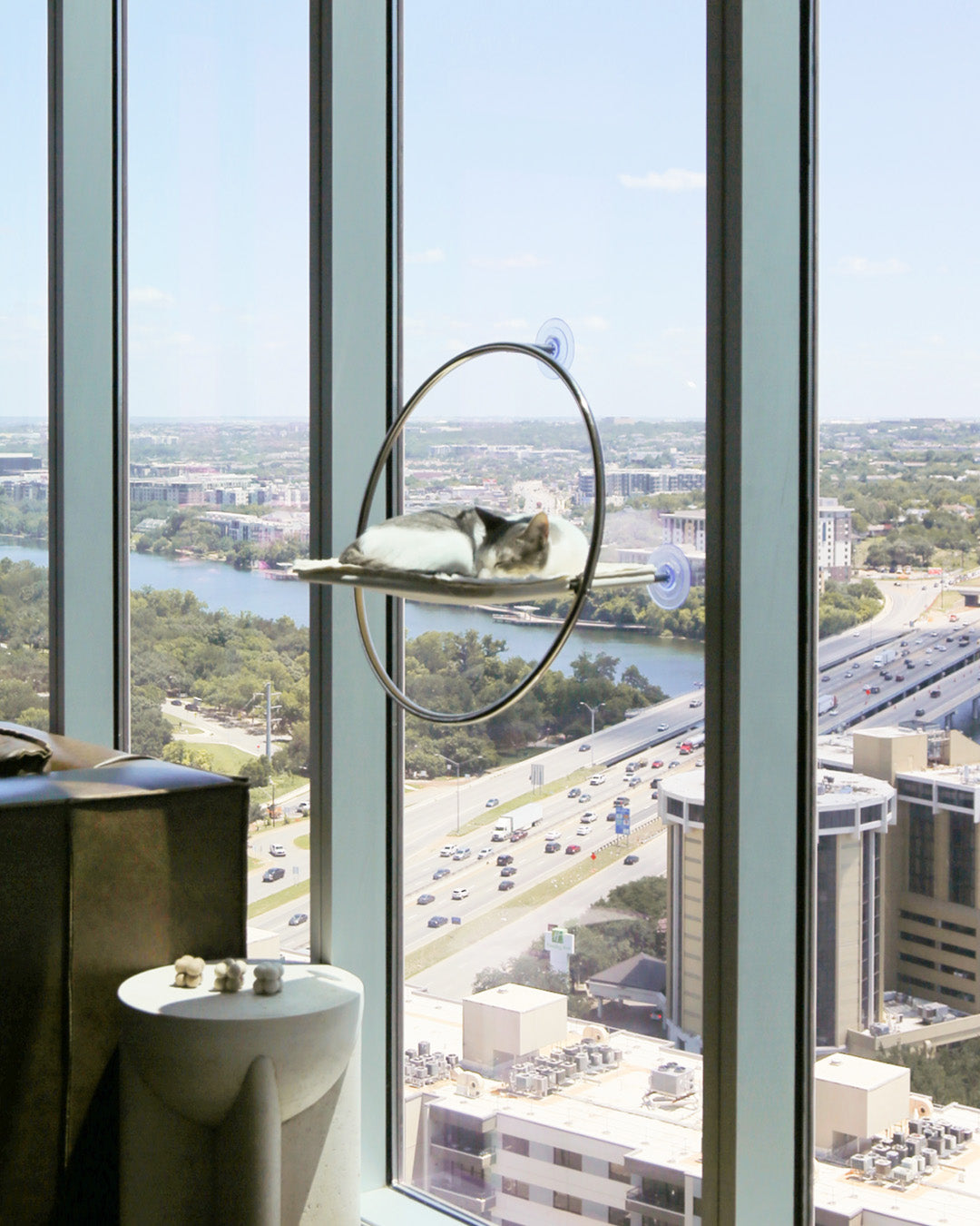 Msdfvs | Window-Mounted Cat Hammock for Elevated Indoor Viewing Areas