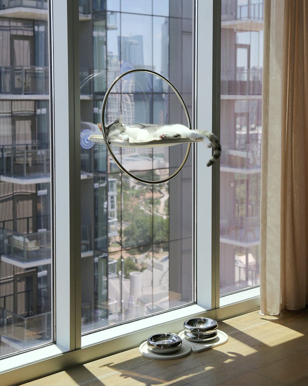 Msdfvs | Window-Mounted Cat Hammock for Elevated Indoor Viewing Areas